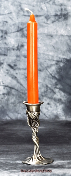 Hexenshop Dark Phönix Hexe Stabkerzenhalter Zinn